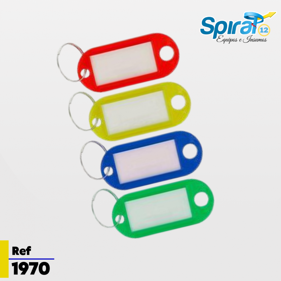 Llavero Identificador Porta Etiqueta Colores Surtidos – Paquete X100