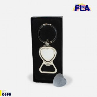 Llavero Sublimacion Corazon Destapador + Caja Individual