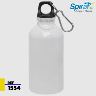Caramañola Sublimable Pequeña  Metalica Blanca 400 Ml +caja  ( Lrxm))