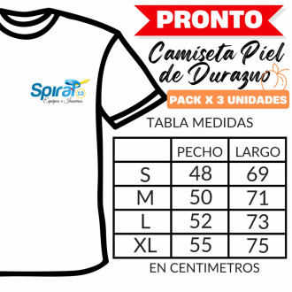 Camiseta Piel De Durazno X 3 Unidades (talla M)